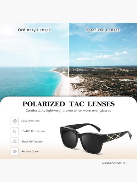 Polarized Fit Over Sunglasses Oversized Square UV400 Protection for Driving main image 6